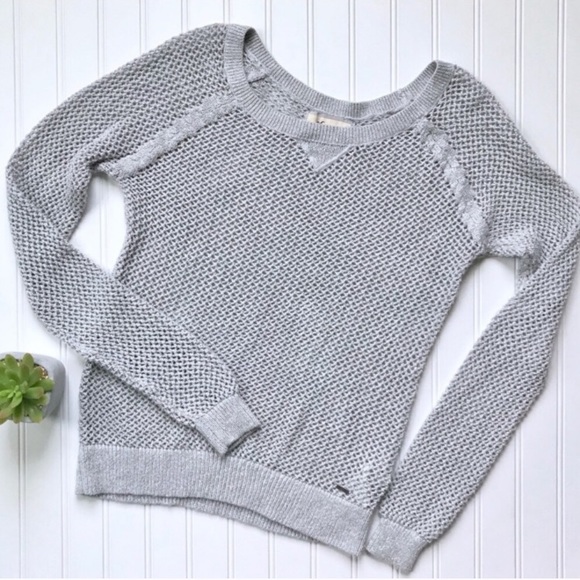 Hollister Sweaters - •Hollister• gray sparkle knit sweater {C29}